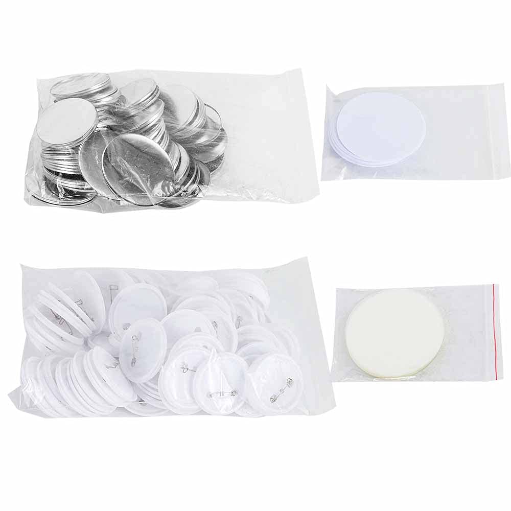 Poafamx Tin Badge Machine Tin Badge Maker Badge Material 100 pieces material (58mm (100 pieces))