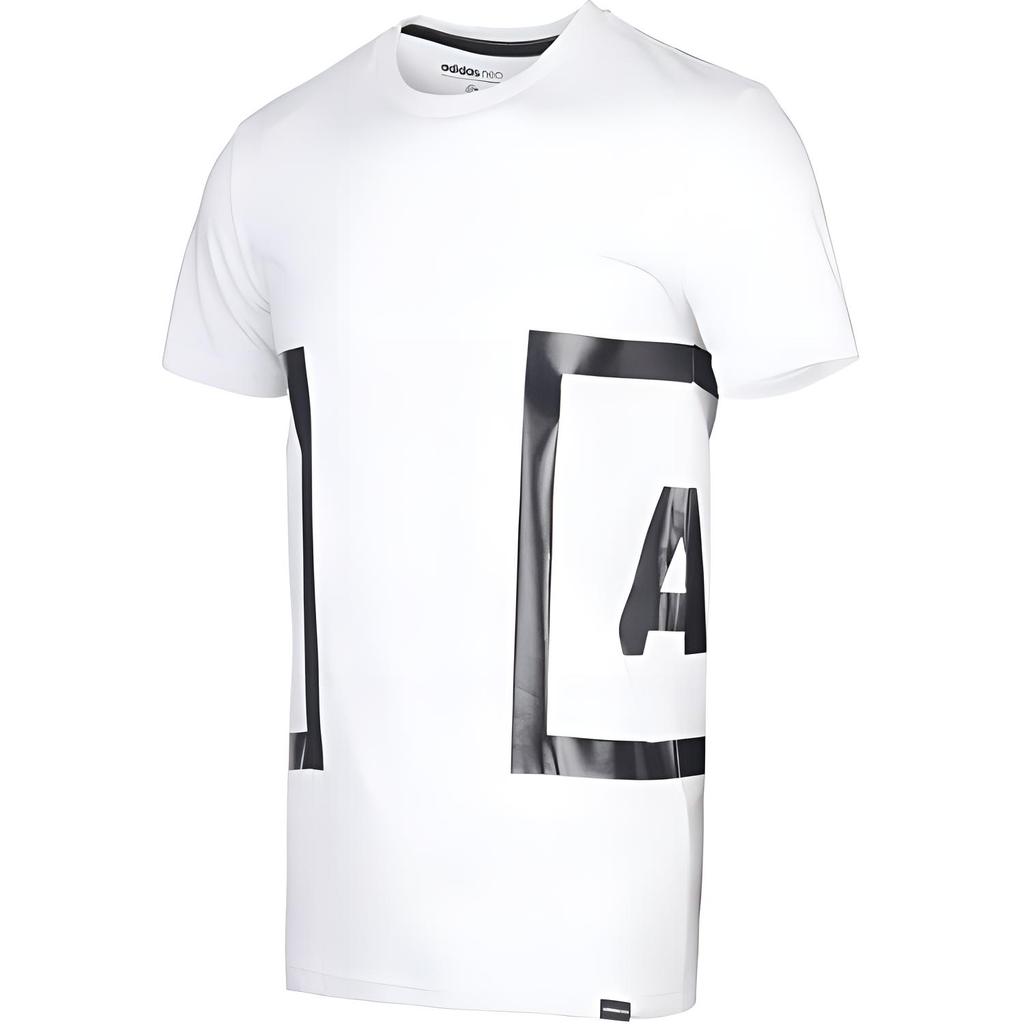 adidas Neo Comfortable Round Neck Short Sleeve Breathable T-Shirt Men Tops White DN7388