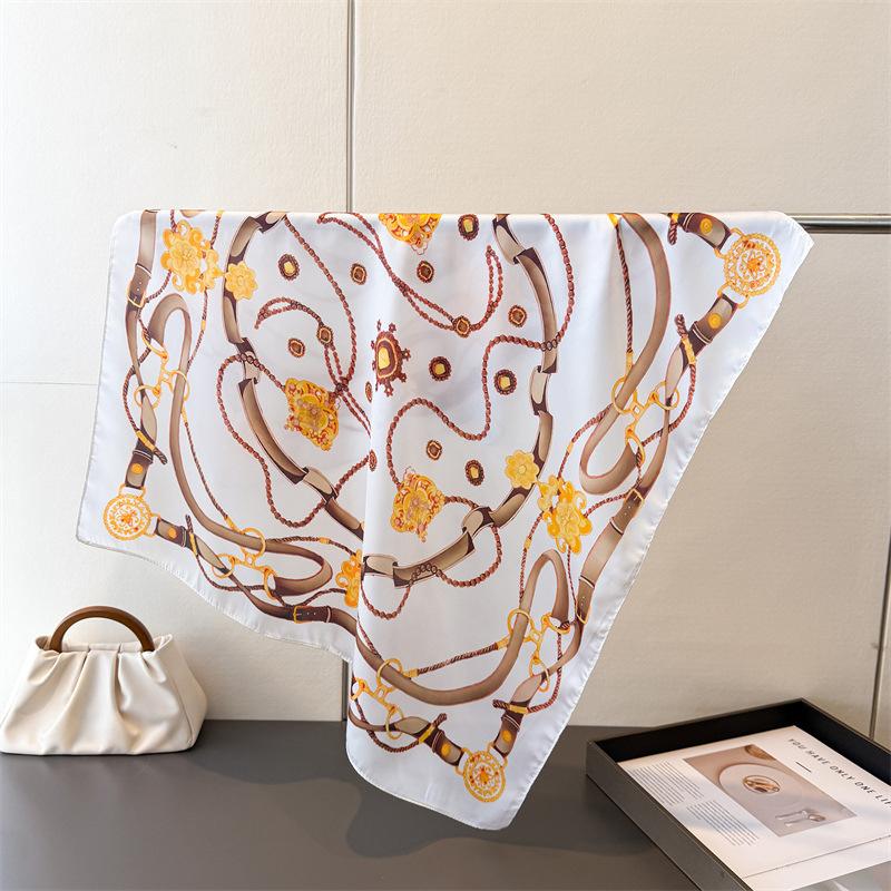 Fashion Print Silk Hairbands Scarf Women 2026 Spring New Elagant Floral Bandana Neck Kerchief Head Bands Foulard Female Scarfs