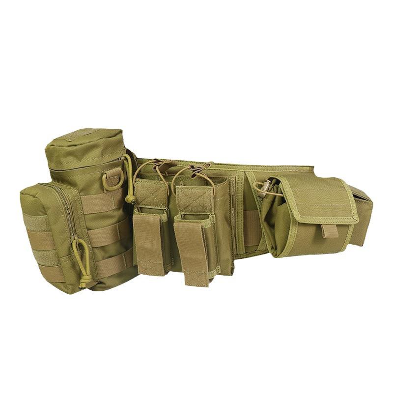 Multifunctional Tactical Molle Waist Belt - Padded Nylon for Outdoor Combat Training