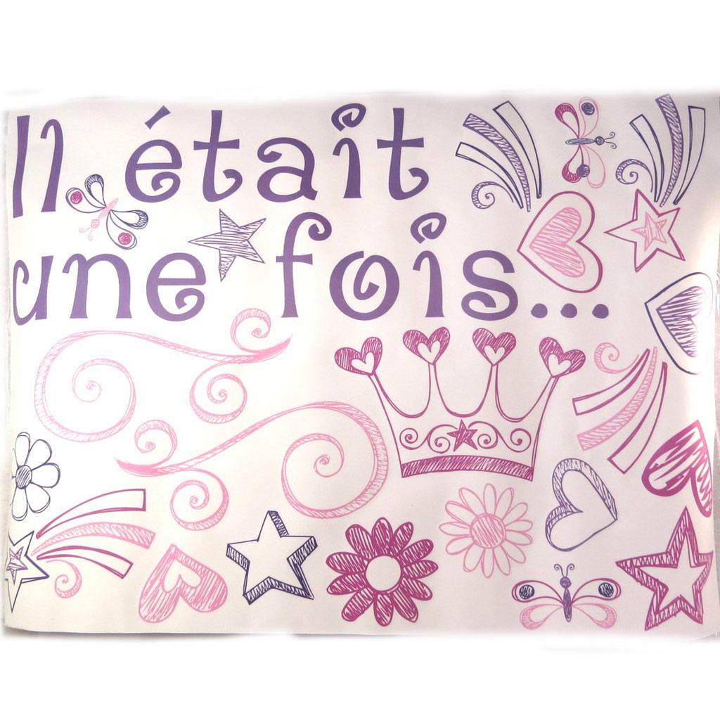 Les Trésors De Lily [N6198] - Planche de stickers 'Il était une fois' (50x70 cm)