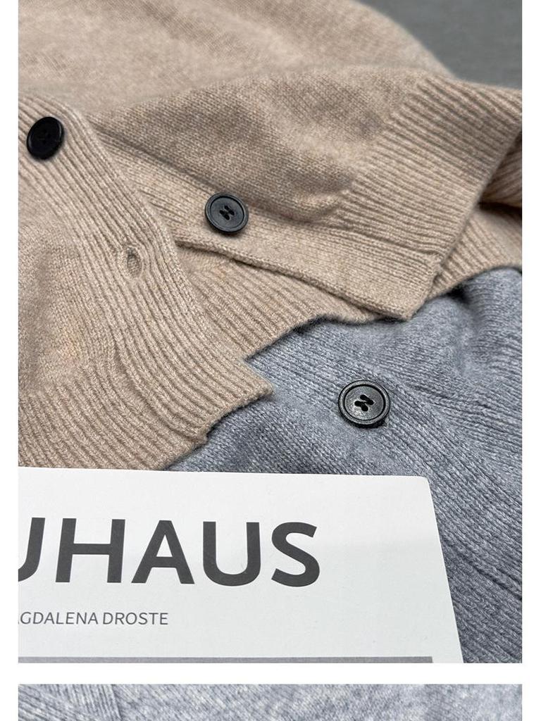 PLUS Suye Women's Chic V-Neck Cashmere Knit Vest, Sleeveless, Loose Fit, Plus Size