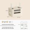 Golden Cat WiFi Router Storage Box and TV Set-Top Shelf with Wire Organizer
