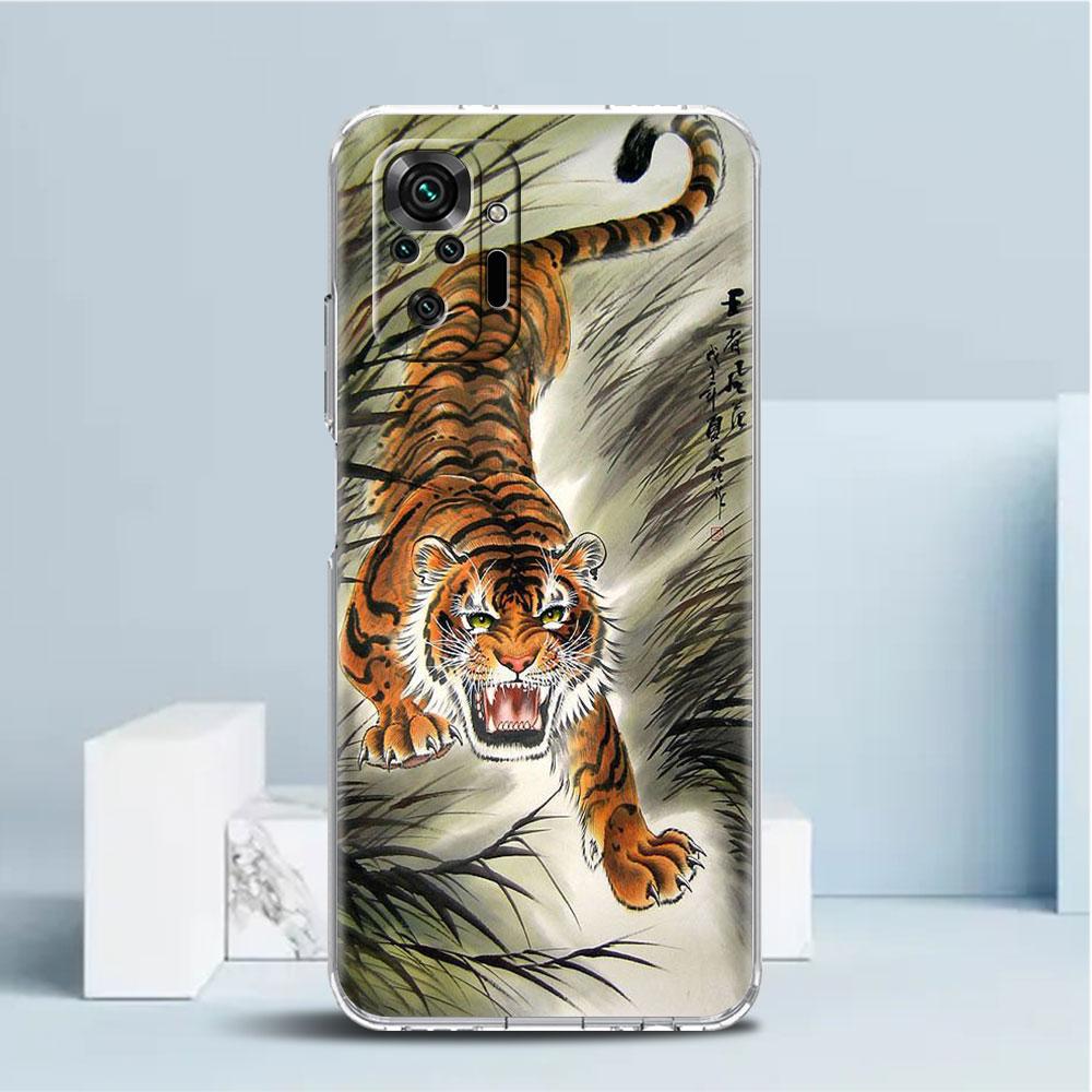 

Чехол Tiger Crane ART для Xiaomi Redmi Note 11 Pro 10 9 9S 8 8T 7 9A 9C 9T 10 10C K40 прозрачный мягкий чехол для телефона TPU Redmi K40