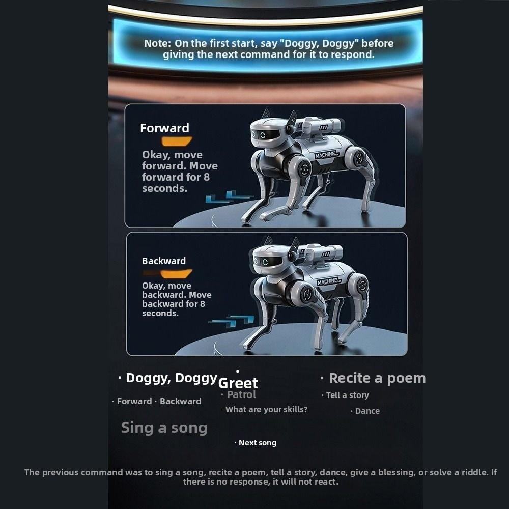Voice Controlled Electric Robot Dog DIY Assembled Simulated Pet Puppy Interactive Toy