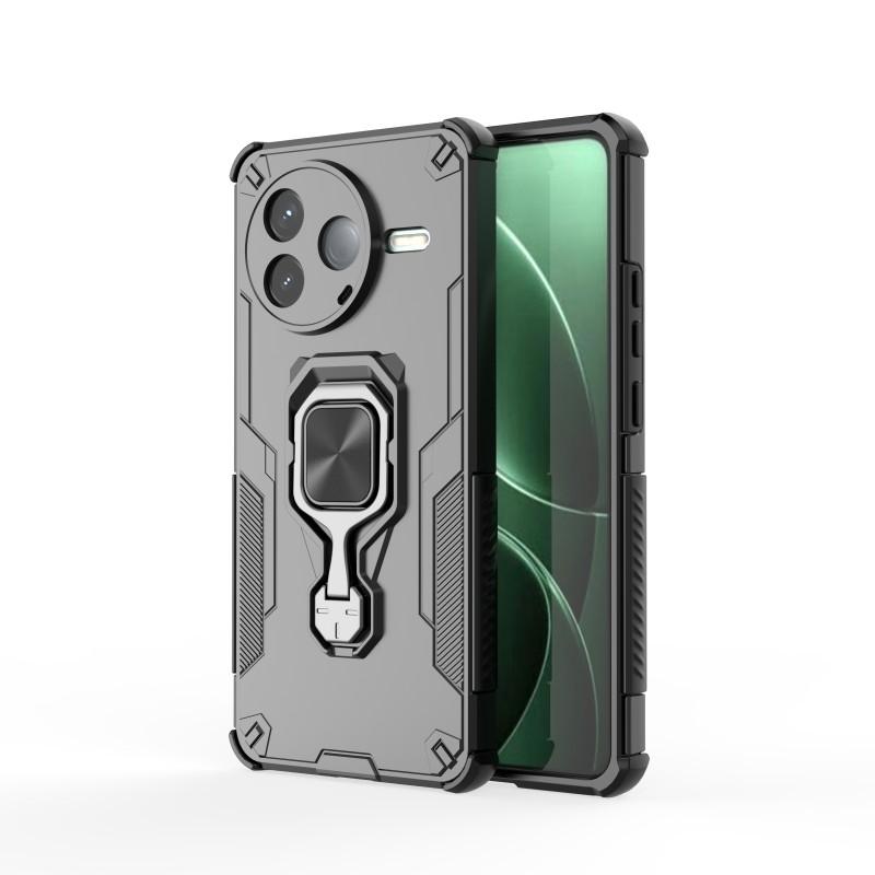 

For Xiaomi Poco F7 Pro 5G/Xiaomi Redmi K80 5G Phone Case WANLONFENG PC TPU Back Cover Kickstand with Tempered Glass Green