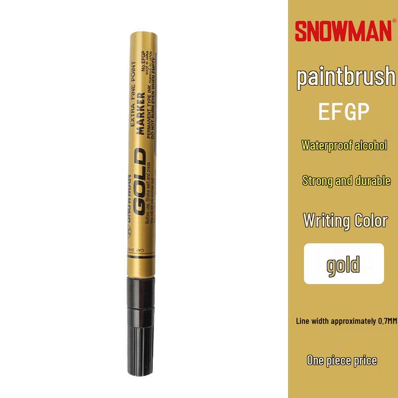 Snowman Fine Needle Tip Paint Marker - Black & White, Low Halogen, Eco-Friendly, EFWP-12