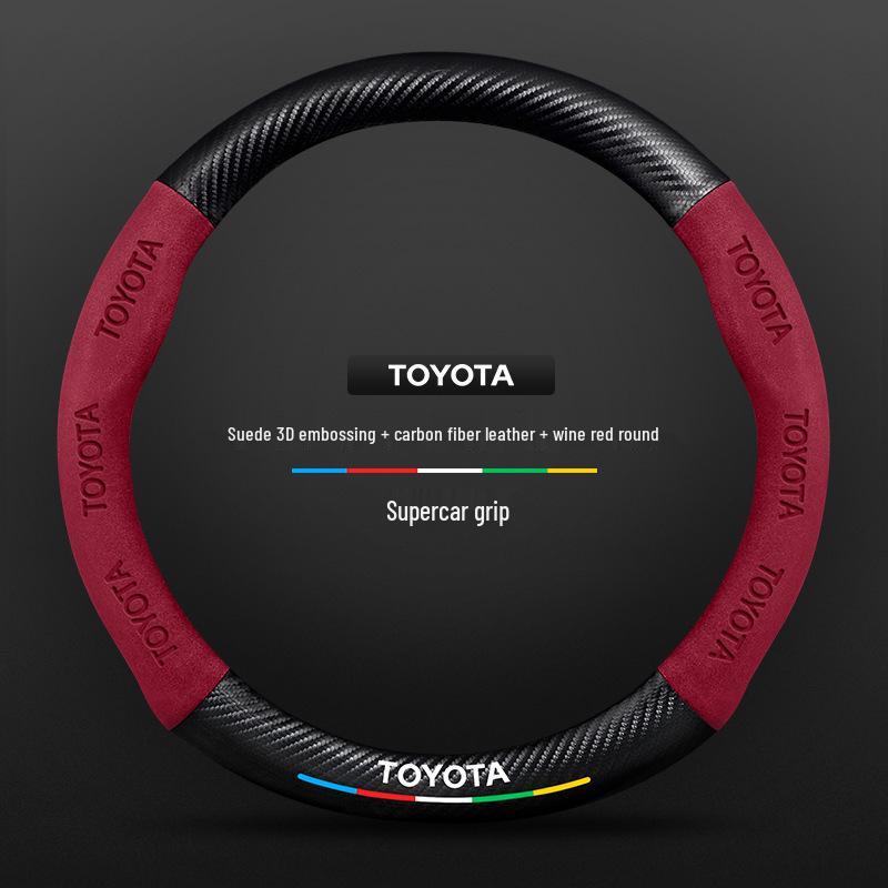 Kryt na volant Toyota Prado – Protišmykový karbónový, Ultra tenký semiš