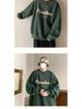 Men's Burgundy Fleece-Lined Oversized Hoodie, Hoodless, American Style, Heavy-Weight, Trendy Autumn/Winter Jacket.