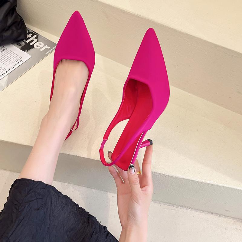 

2024 New Fall Women s Shoes Fashion Pointed High Heels Light Women s Sandals Shoes Fashion Sexy Heels Women s Shoes 43 35 червоний
