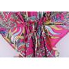 Women Cotton Pink Summer Sleepwear Beach Cover Up Monkey Print Long Caftan Dress CKFTN-SCRN-FULL-BUYIT-127