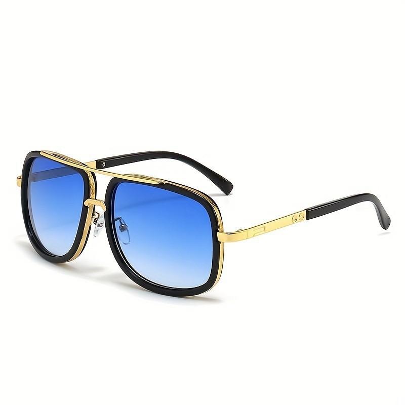 Vintage Men's Square Compact Frames Glasses Trendy UV Resistant Sunglasses Male Outdoor Driving Sunshade Shades UV400 Eyeglasses