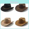Cappello Fedora Stile Tibetano Con Visiera Parasole Per Uomo E Donna In Tessuto Scamosciato