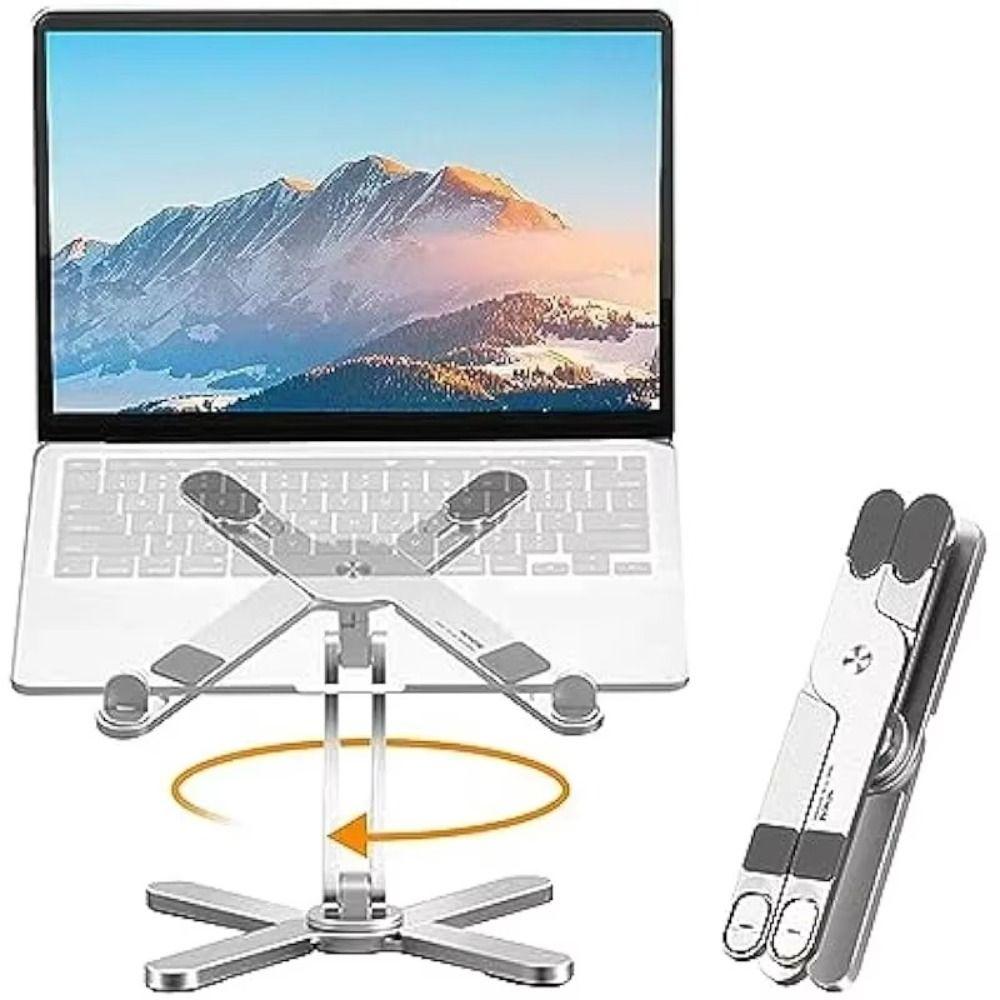 

Foldable Laptop Stand Portable Tablet Bracket 2025 Notebook Riser срібний