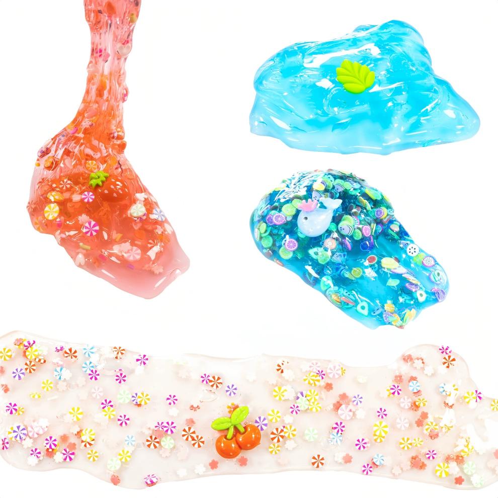 (Full 6pcs Set) Soft Non-Sticky Butter Slime Ice Cream Decorations 70ml Scented Toys DIY Cloud Slimes For Girls and Boys