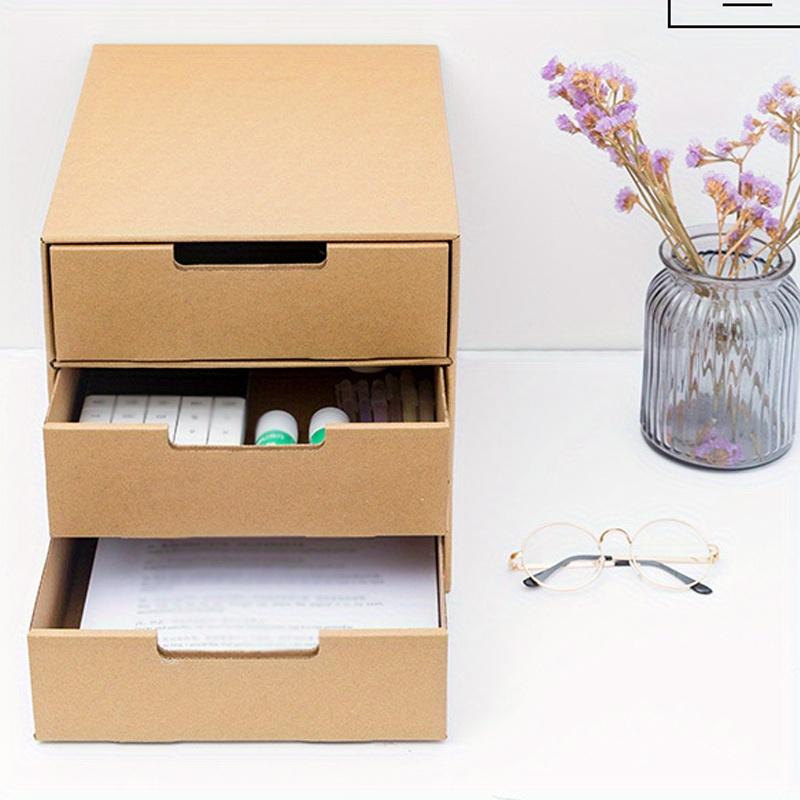 1pc Three Layers Drawers Office File Storage Box,stationery &magazine&File High Quaity Storage Drawer Organiser.