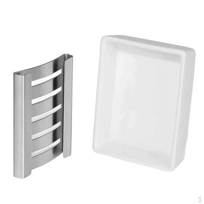 Badezimmer Küche Theke/Waschbecken Seifenschale Selbstentleerender Saver Aufbewahrungsorganisator Edelstahl &
