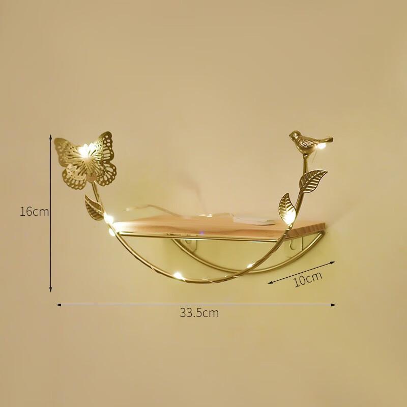 Скандинавская золотая настенная полка-бабочка