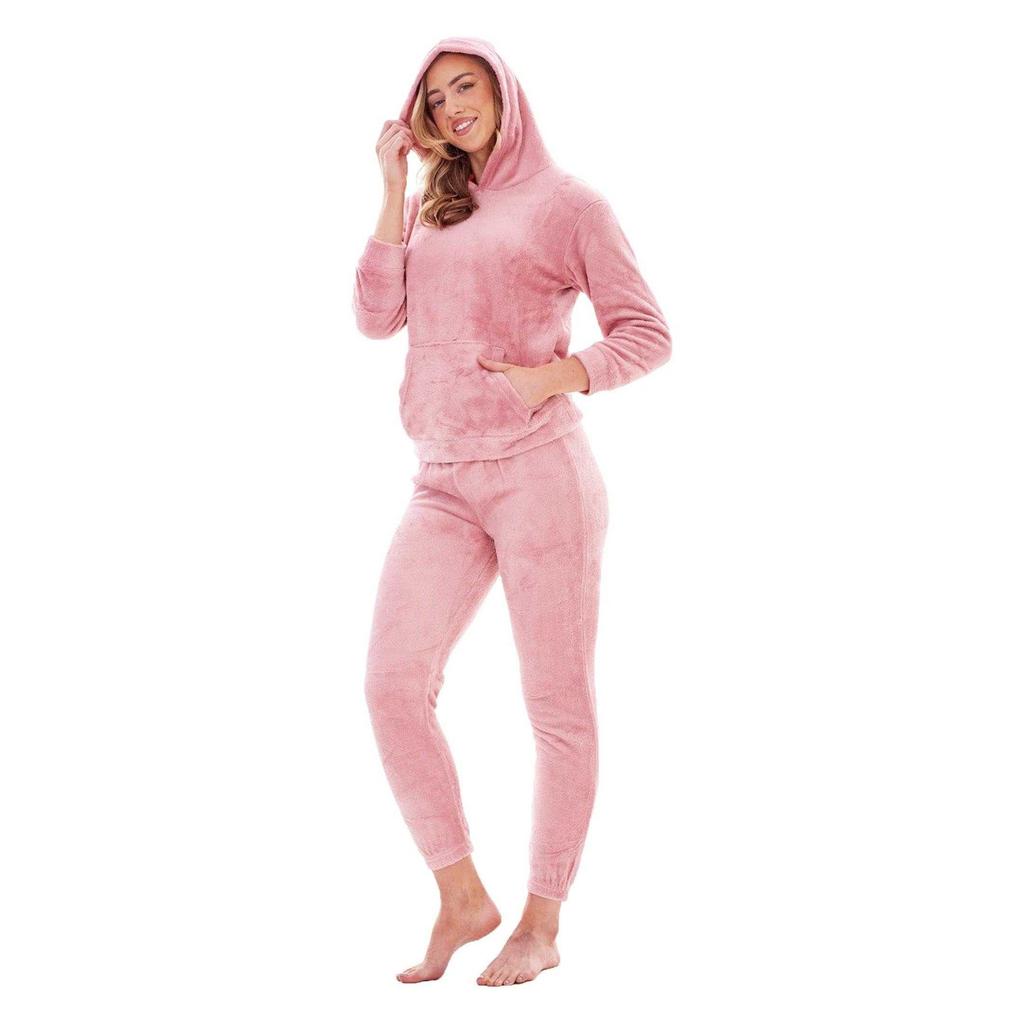 Keanu Womens/Ladies Fleece Pull Over Long Pyjama Set
