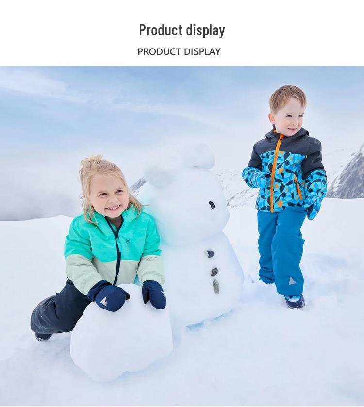 2025 Kids Waterproof & Windproof Ski Pants with Straps - Warm, Padded Outdoor Sports Overalls