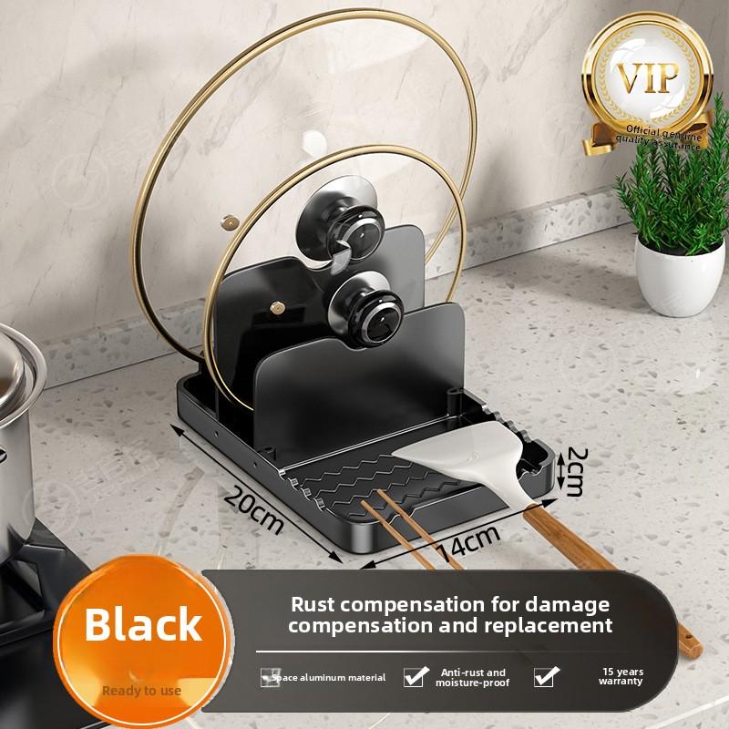 Крышка для кастрюли, столешница, разделочная доска, подставка, лопатка, поднос, полка B чёрный