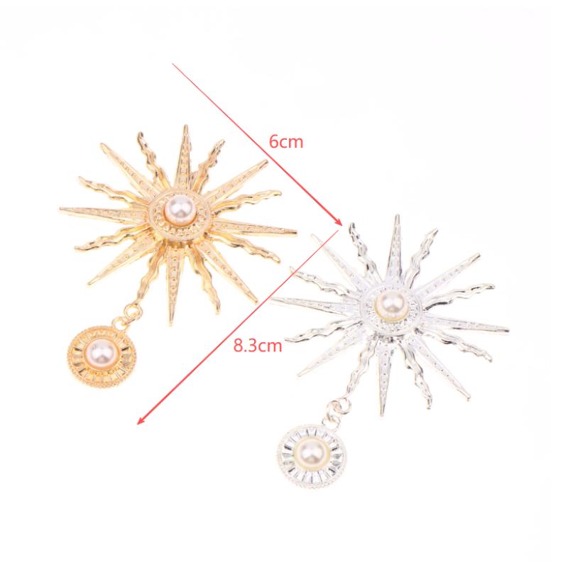 10Pcs Baroque Style Pearl Sunflower Pendant Jewelry Diy Wedding Clothing Bow Jewelry Decoration Accessories