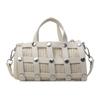 Today's popular woven hollow pillow bag trend rivet fashion casual portable messenger women's bag shoulder bag