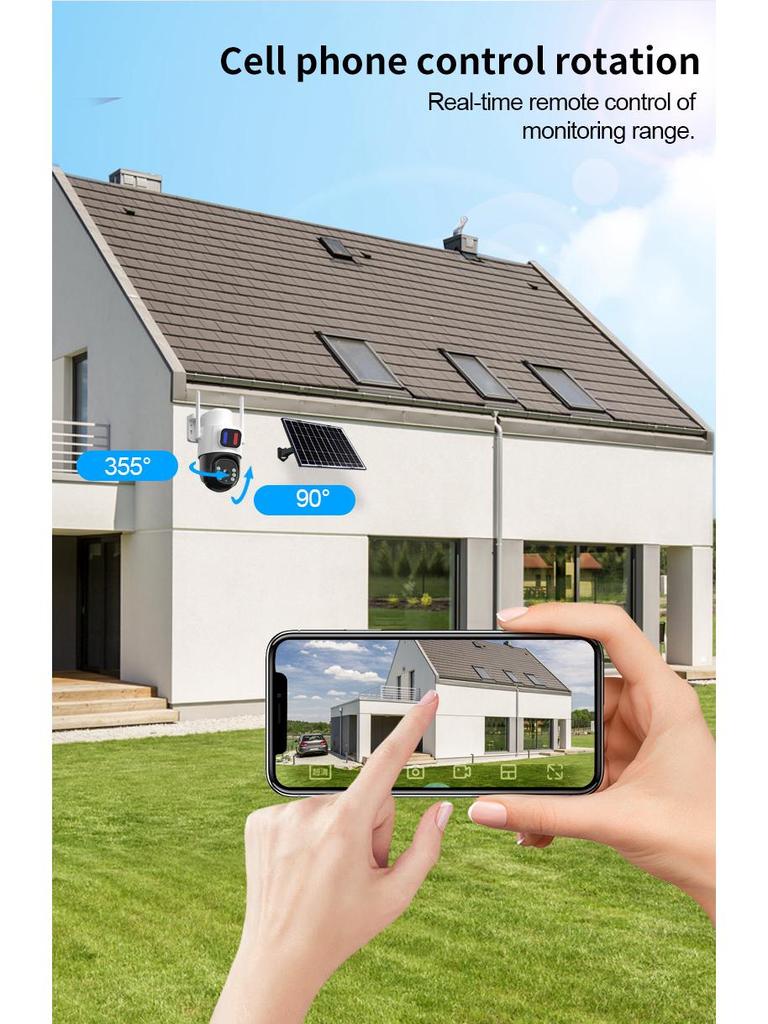 AOV Solar-Powered 4G HD Outdoor Wireless Security Camera with Smart Night Vision