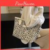 Fashionable Street Style Leopard Print Tote Bag For Women Spacious Summer Handbag