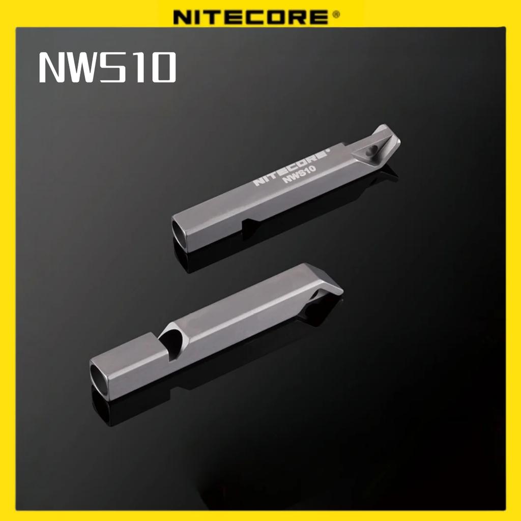 NITECORE Titanium Safety Alarm NWS10 120dB High-Decibel Signal, Wearable Pendant & Key Ring, Survival Tool for Camping Hiking