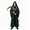 Halloween Dark Chain Hooded Robe Set Medieval Wizard Priest Cosplay Costume Party Outfit
