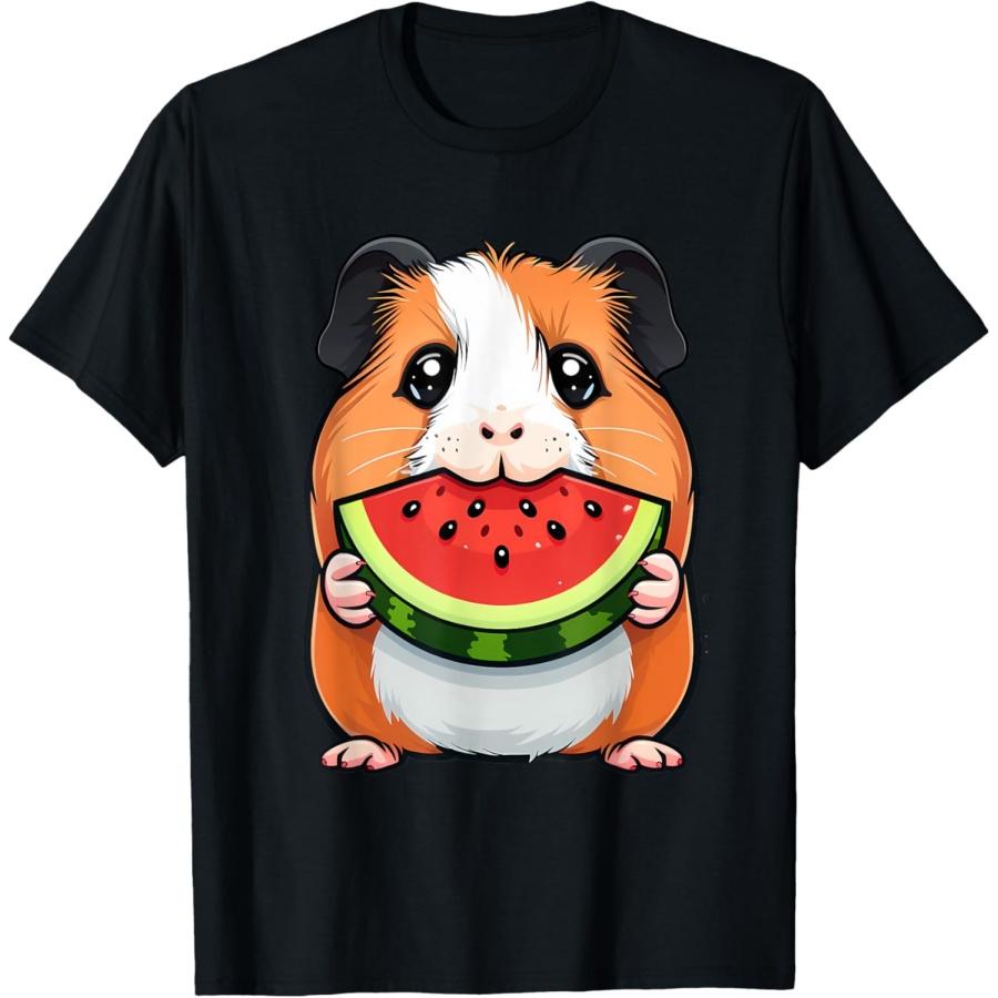

Watermelon Guinea Pig Colourful Wildlife Watermelon Fruit T-Shirt XXXXXL чёрный