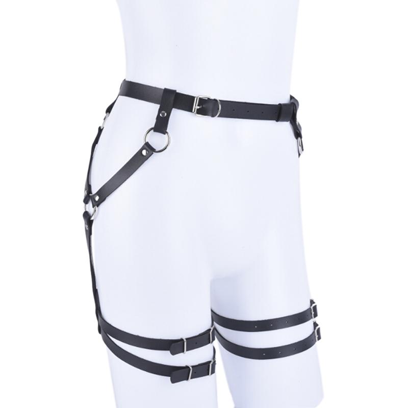 Womens Leather Harness Garter Belts Erotic Body Cage Lingerie Gothic Strap Wear