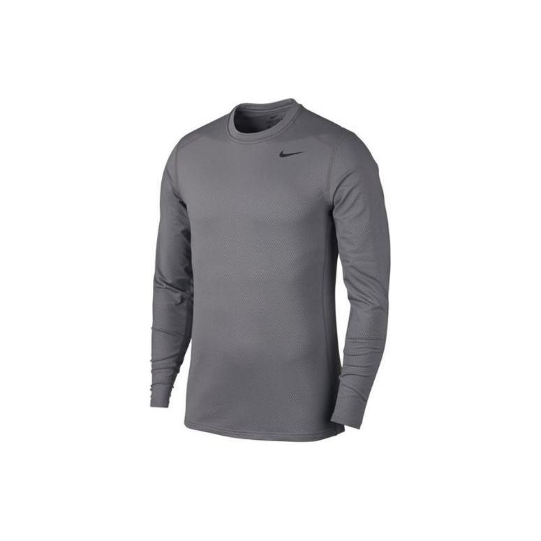 

Nike Dri-FIT однотонный свитер с круглым вырезом, повседневная спортивная трикотажная футболка с длинным рукавом, мужские топы, серый цвет AJ6701-036 M