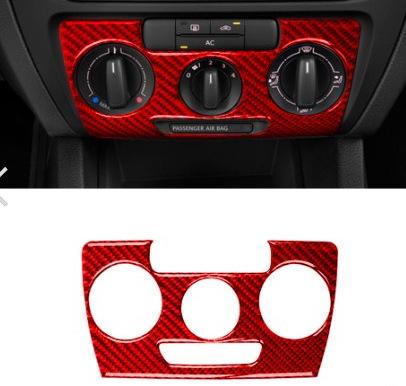 Suitable for Volkswagen Golf 6 real carbon fiber central control air outlet decorative frame interior modified auto accessories