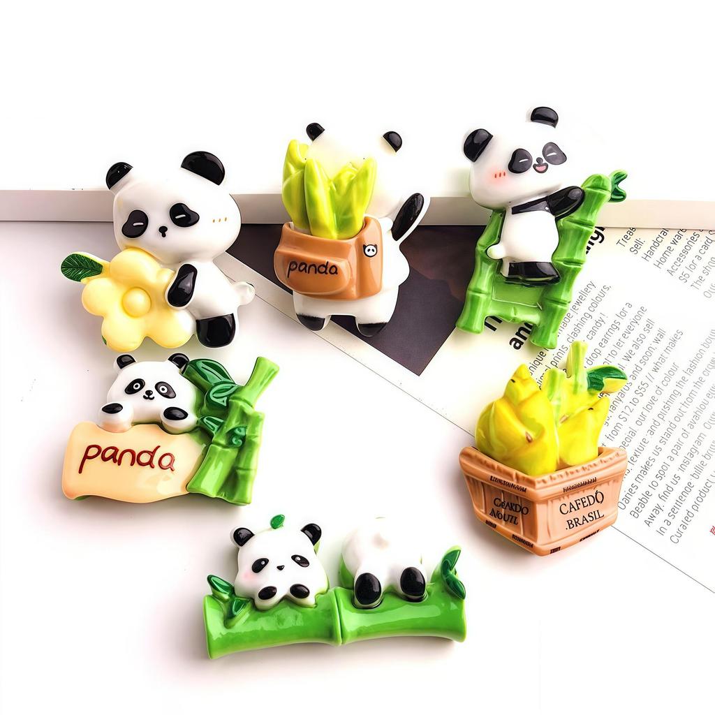 Panda Green Bamboo Shoots Glossy Resin DIY Jewelry Accessories