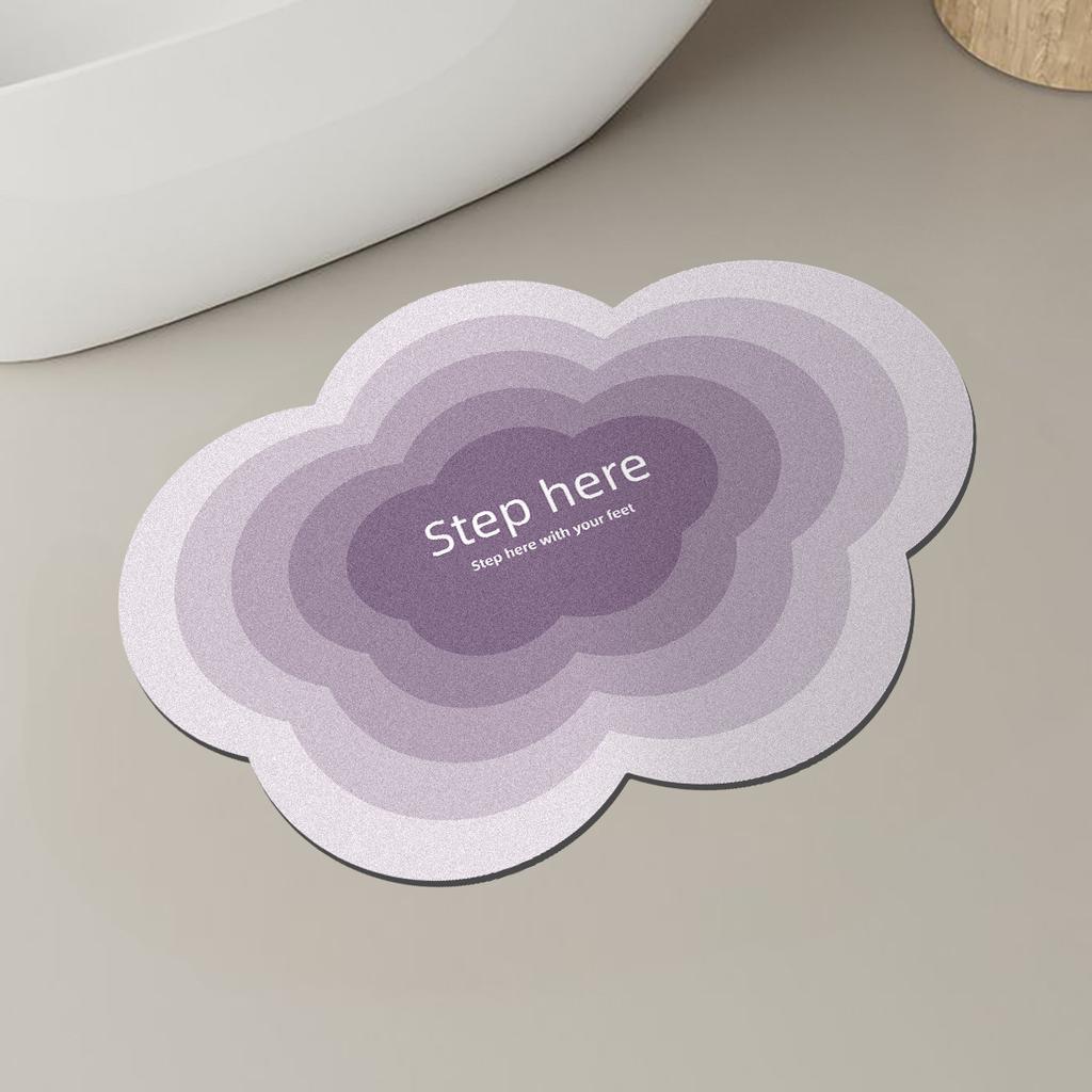 Diatom Mud Absorbent Floor Mat Cloud Series Bathroom Bathroom Door Entry Entry Non-slip Foot Mat Toilet