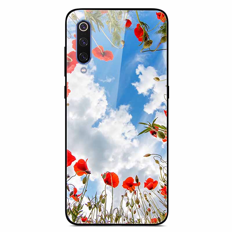 For Xiaomi Mi A3 Cases Luxury Tempered Glass Space Phone Covers for Xiaomi MI 9 Lite Case 9lite MiA3 Hard Back Shell Protective