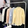Womens Retro Collar Long Sleeve UV Protection Lightweight Polo Shirt Casual Korean Style Solid Color Top