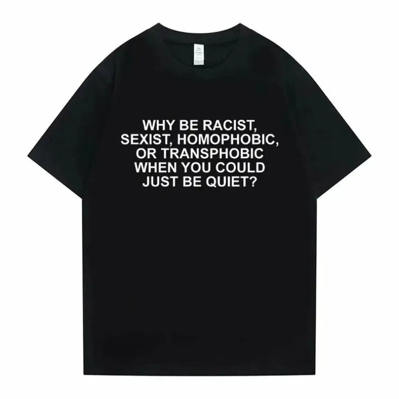 Why Be Racist Frank TShirt Blond Hip Hop Trend Tshirt Ocean HipHop Oversized T Shirt Unisex Unisex Casual Short Sleeve