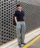 CUZNELLO Cool Cotton Henley Neck Short Sleeve Knit_Deep Navy