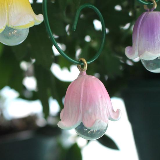 9Pcs Garden Stake Lily of The Valley Fairy Garden Stake Set Resin Flower Stake for Outdoor Decoration