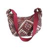 Ethnic Canvas Dumpling Bag for Daily Outings Crossbody Bags Shoulder Handbag