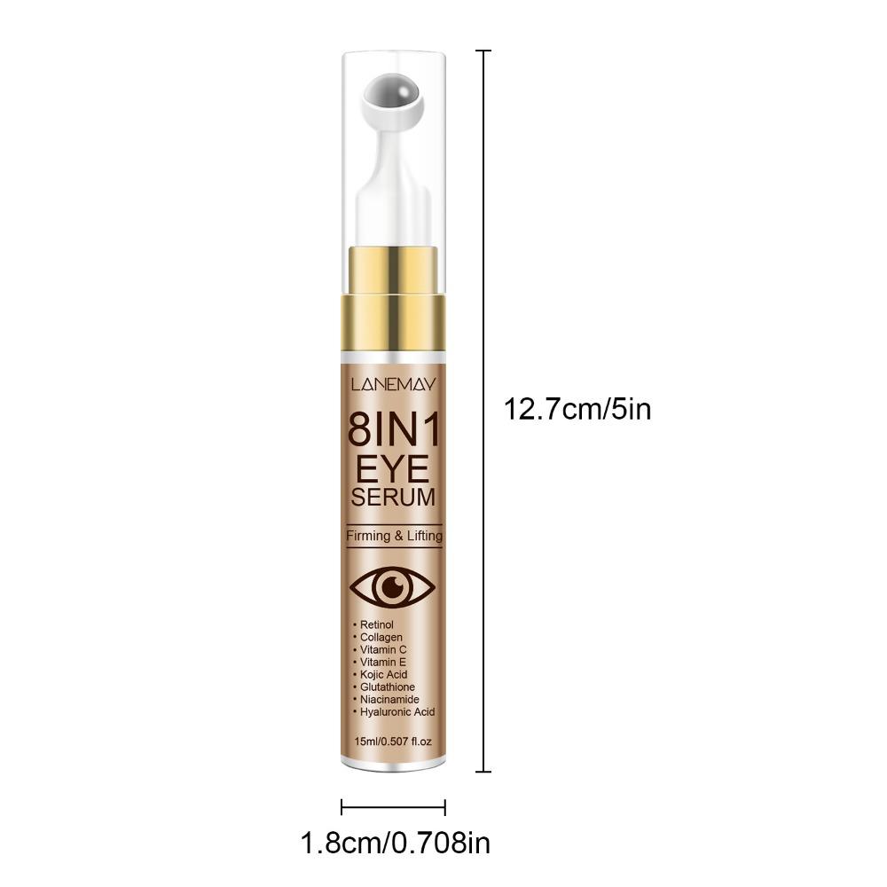 Eye Cream with Collagen Bee Venom Peptide Delicate Non Greasy Texture Day Night Skin Care 15ml