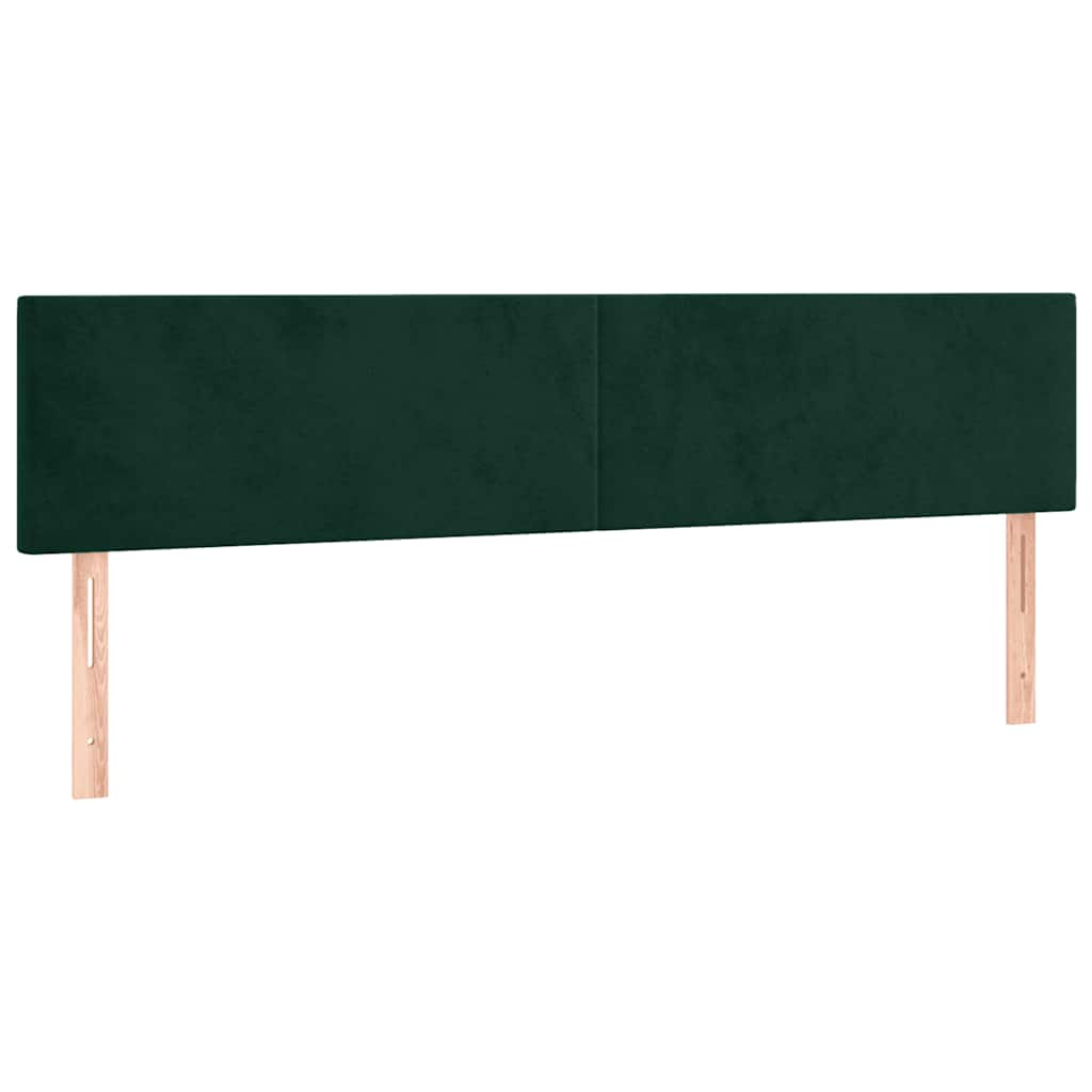 Box Spring Bed with Mattress Dark Green 120 x 190 cm Velvet