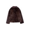 Women's thick leopard print jacket women's winter new fluffy imitation fur autumn and winter x
