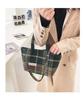 Herbst/Winter Handtasche mit großem Fassungsvermögen im Karomuster - Vielseitige Tragetasche für Damen und Studentinnen im koreanischen/japanischen Stil