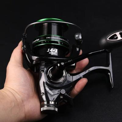 2034 New 3000-6000 Double Brake Design Fishing Reel Super Strong Carp Fishing Feeder Spinning Reel Spinning Wheel Fishing Wheel SNK