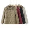 Women Jacket Autumn Winter Down Waterproof Cotton Coat Femme Stand-up Collar Casual Short Warm Outerwear Ladies