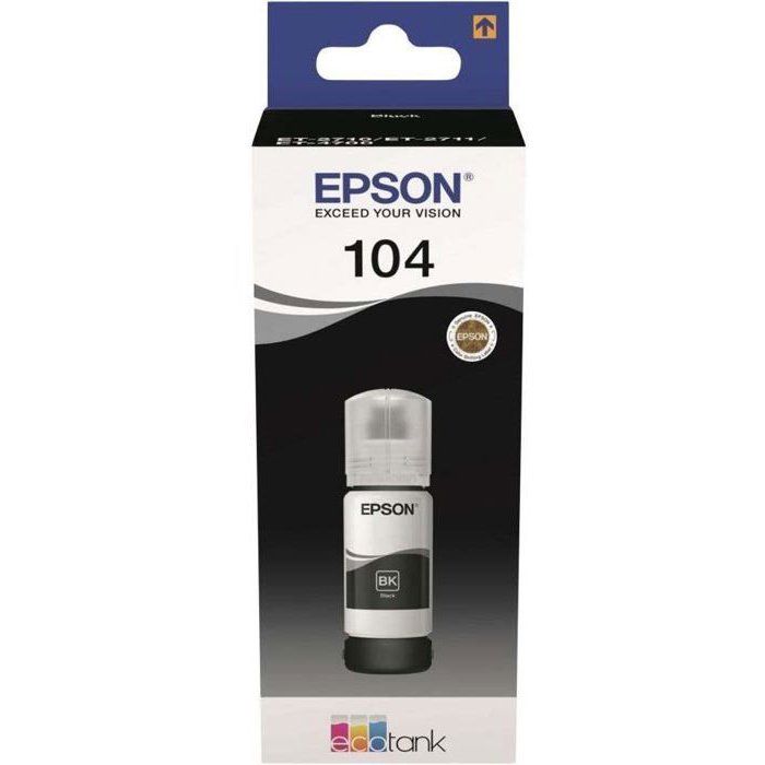 EPSON Nachfüll-Kit Epson EcoTank 104 - Schwarz - Tintenstrahl - 4500 Seiten - 1 Einheit(s) (C13T00P140)